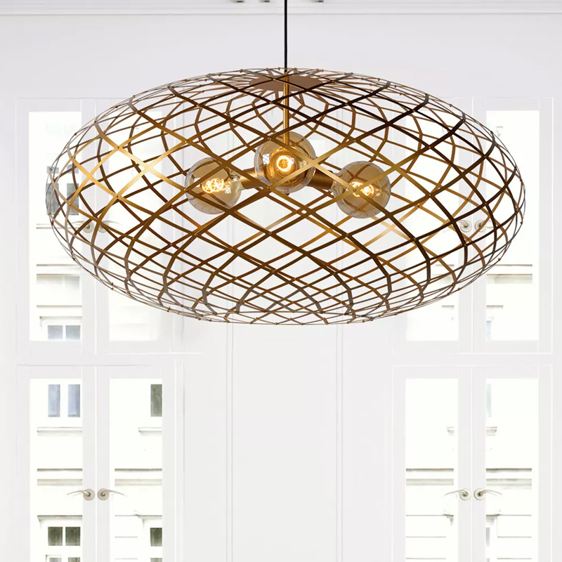 Guld pendler lampe modern, Wolfram
