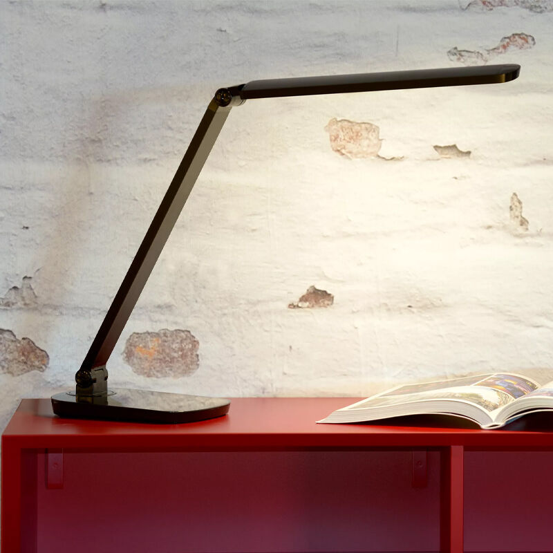 Sort skrivebordslampe modern, Vario, 8W, 2700K LED