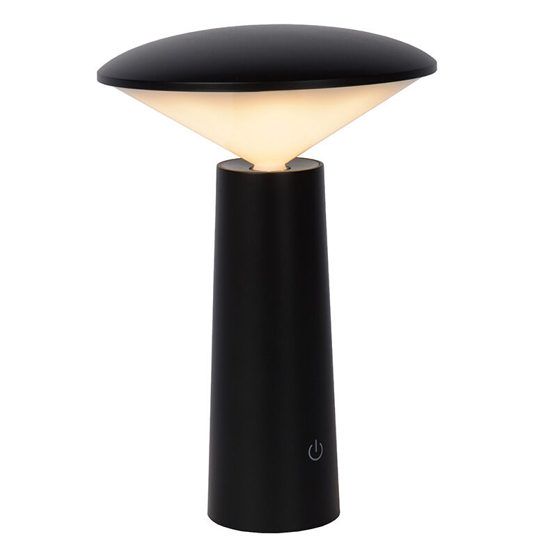 Sort udendørs bordlampe modern, Jive, 4W, varm til kold hvid justerbar LED, IP44, med brytare