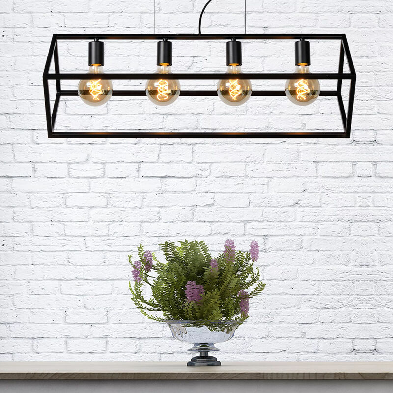 Sort pendler lampe modern, Fabian