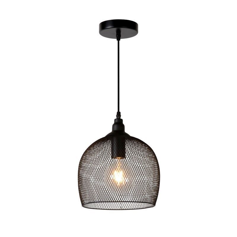 Sort pendler lampe retro, Mesh