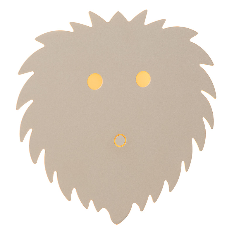Beige væglampe til børneværelse modern, Charlie, 5W, dim to warm LED, med beröringsdimmer