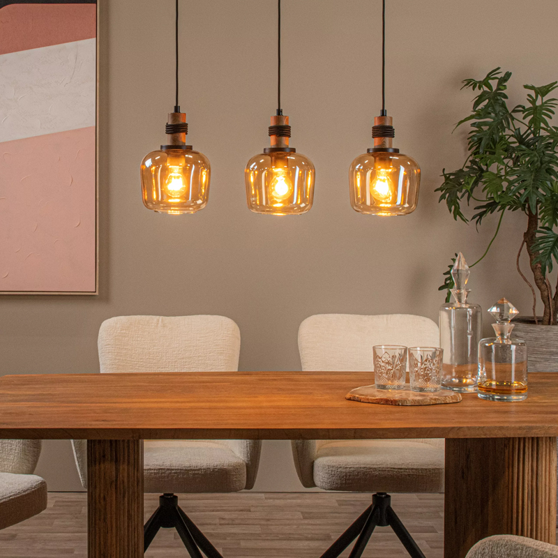 Rav pendler lampe retro, Ilona