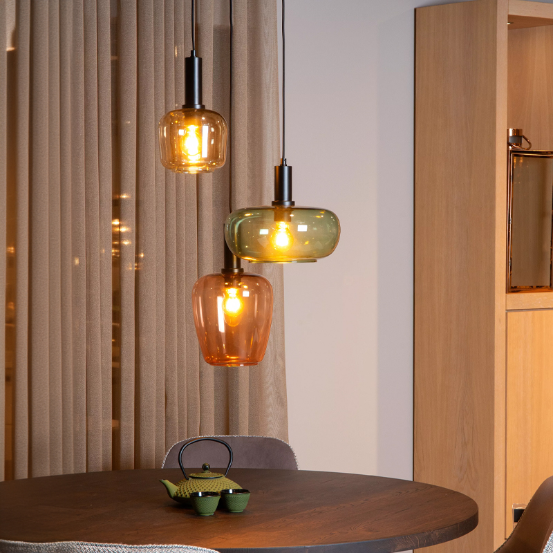 Multi-Farvet pendler lampe retro, Ilona