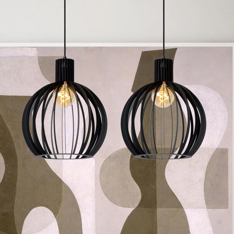 Sort pendler lampe modern, Mikaela