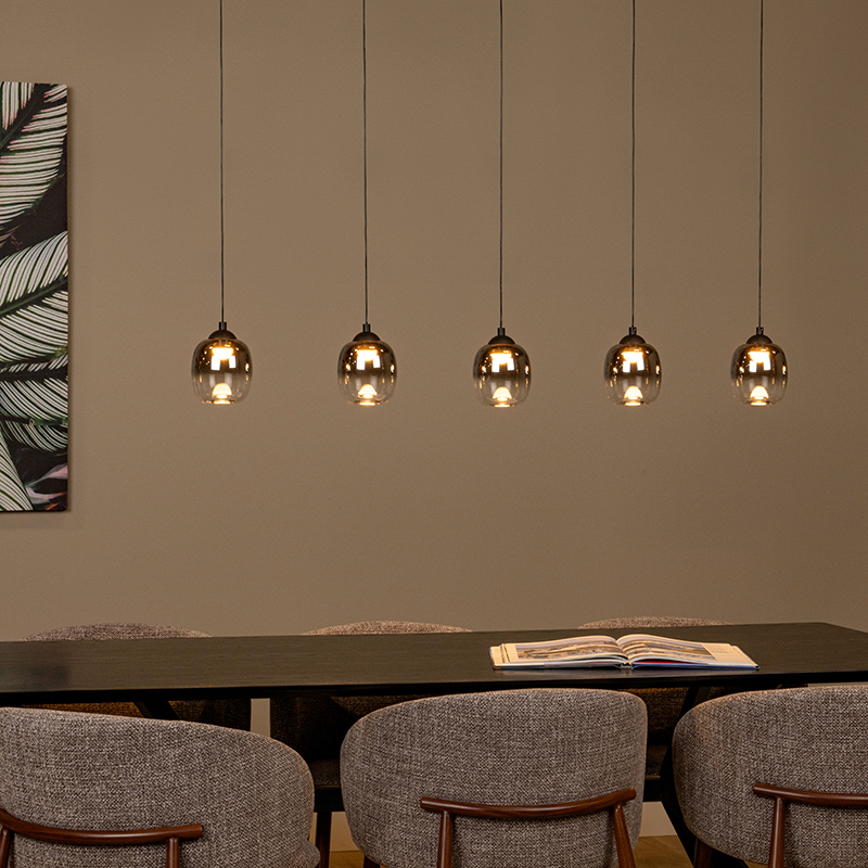 Grå pendler lampe modern, Tamino, 5,6W, 3000K LED