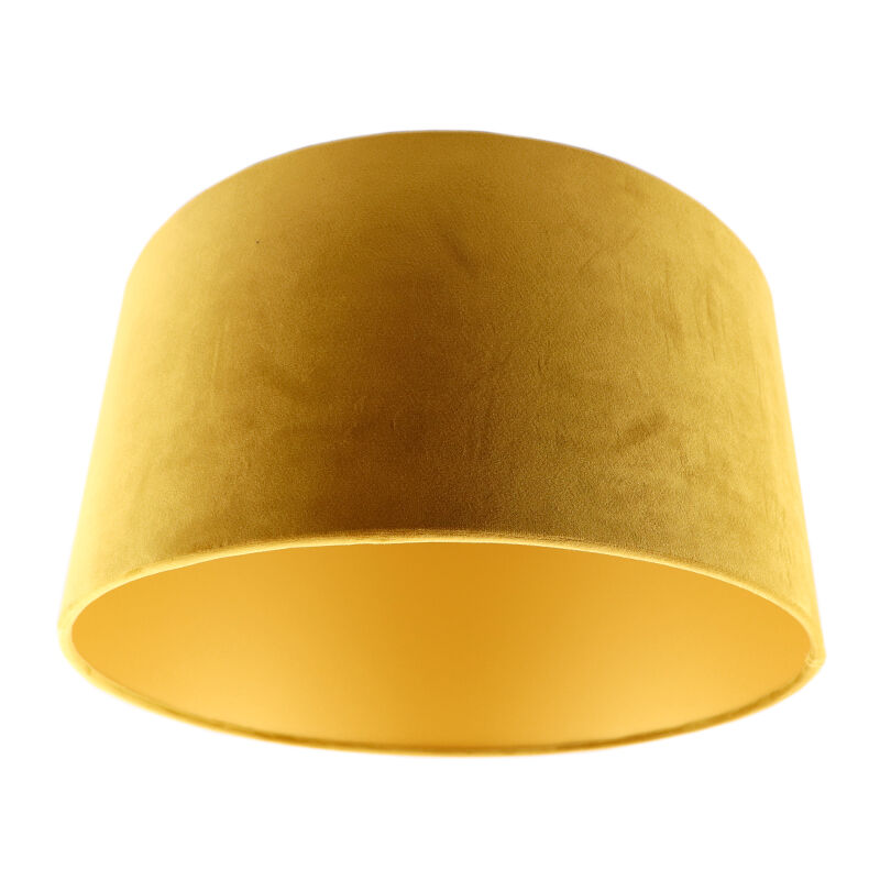 Modern velour lampeskærm gul, Milene