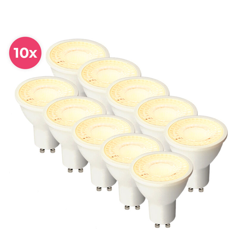 10-pak Dæmpbar hvid GU10 LED pære Antonie, 5w, varm hvid