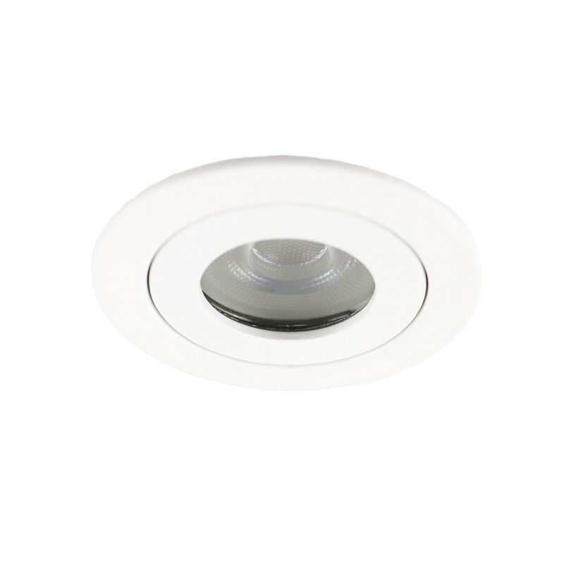 Hvid modern indbygningsspot badeværelse aluminium, Dorx, IP44
