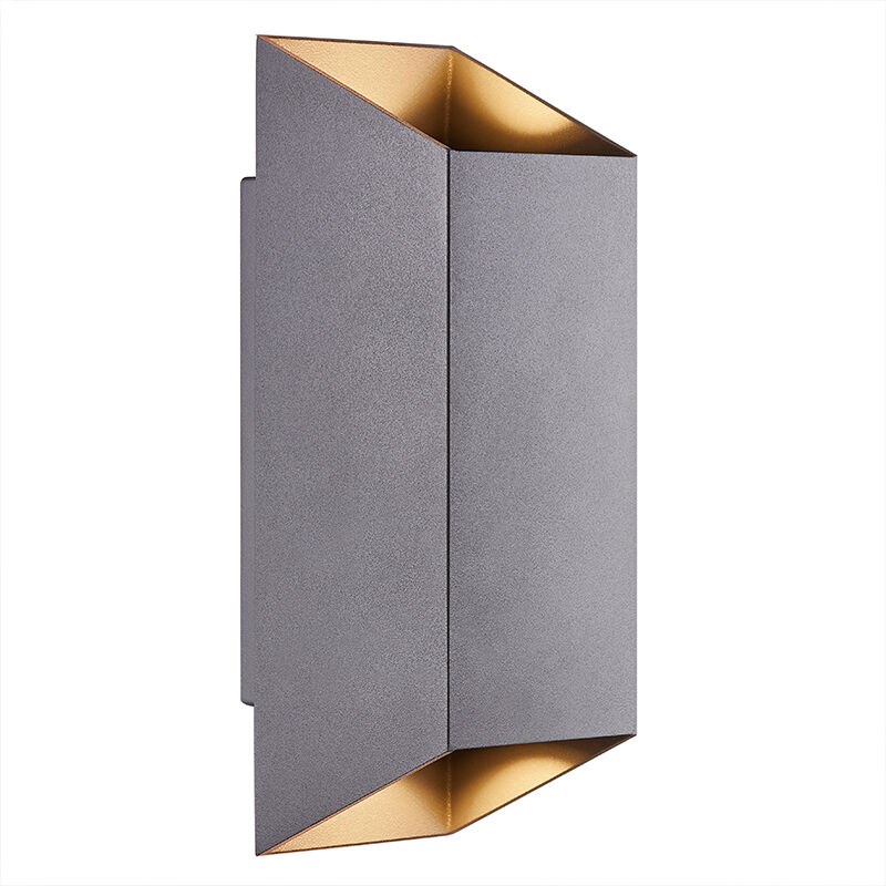 Antracit udendørslampe modern, Nico, IP54