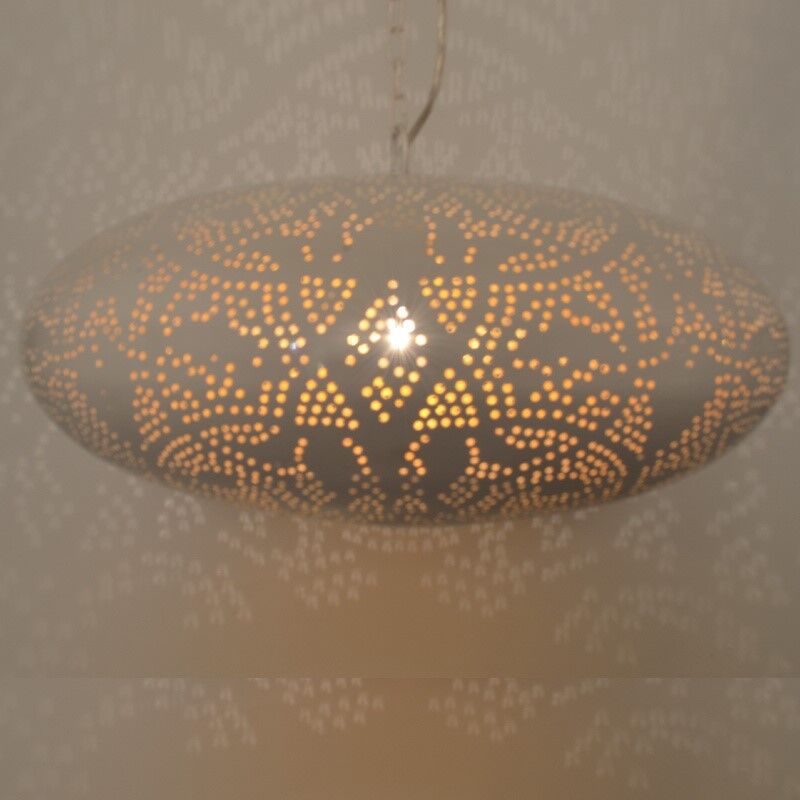 Hvid orientalsk pendler lampe filigran, Zina