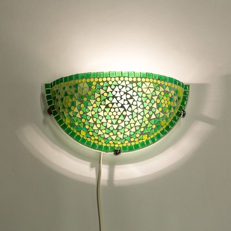 Grøn orientalsk væglampe mosaik, Haja