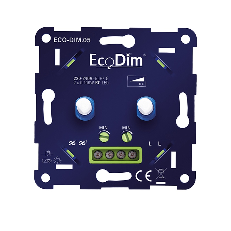 Dobbelt WiFi LED lysdæmper 0-100W