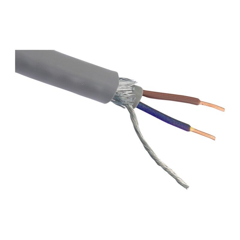 100 meter Jordkabel XMVK-AS 2 x 2,5 mm. Grå