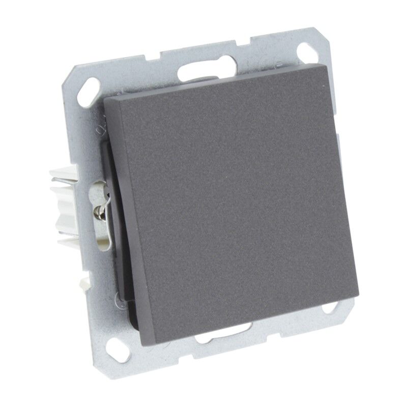 Q-Link S-Line Switch Flush-mounted Cross, Sort/antracit