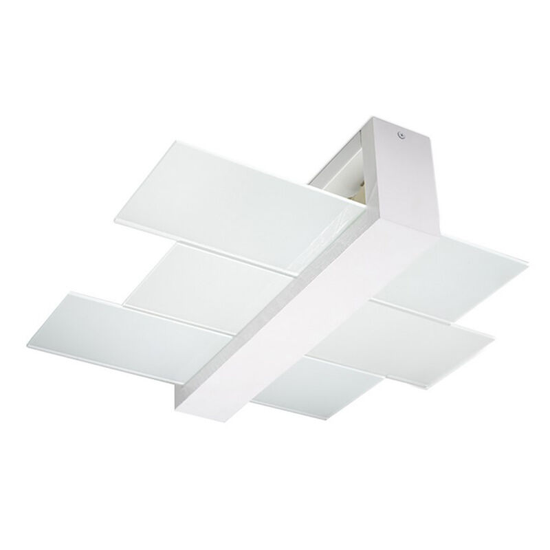 Glas loftlampe hvid, Fouzia