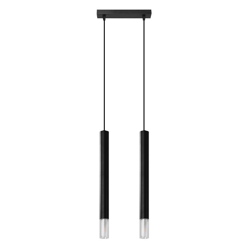Glas pendler lampe sort, Ishani