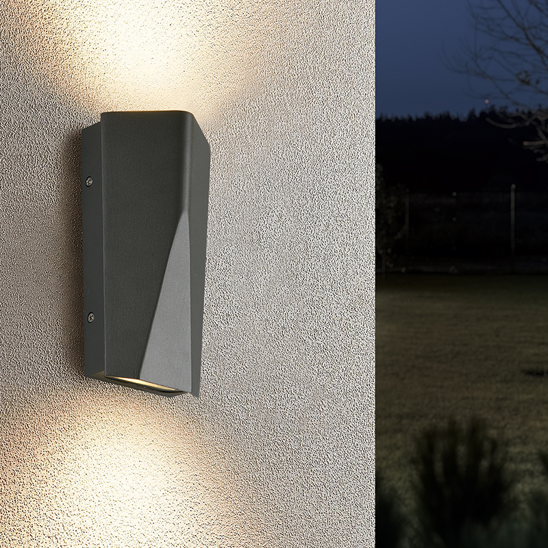 Antracit udendørslampe design, Sahl, 4,5W, 3000K LED, IP65