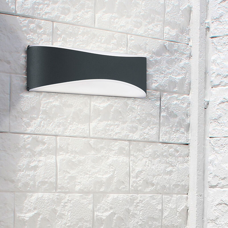 Sort udendørslampe modern, Bernadina, 9W, 3000K LED, IP65