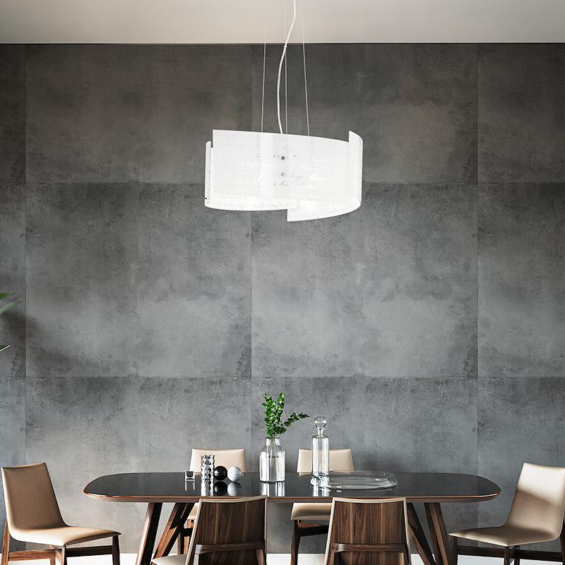 Hvid pendler lampe design, Anna