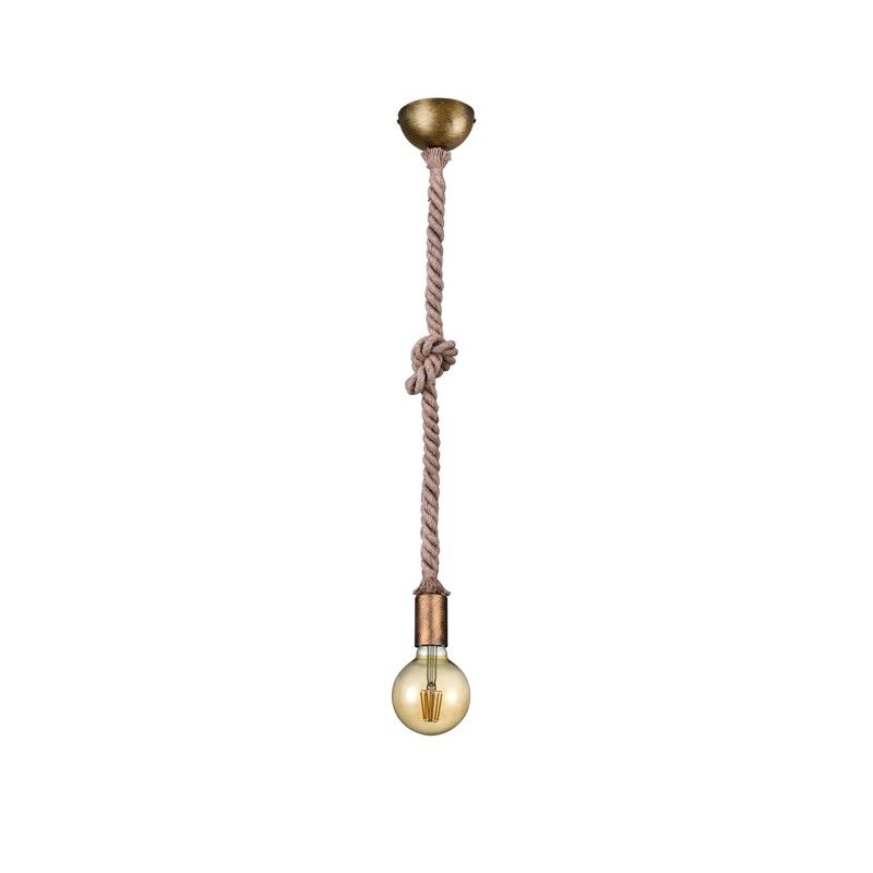 Bronze pendler lampe uden skærm rustik, Inca