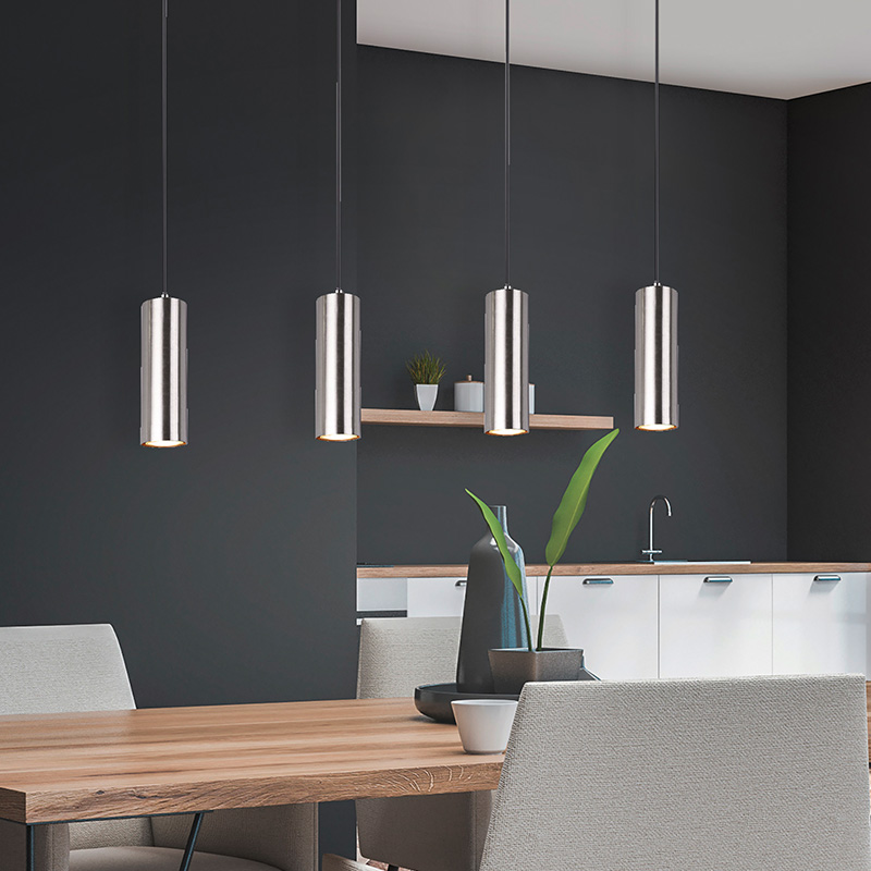 Nikkel pendler lampe modern, Kaso