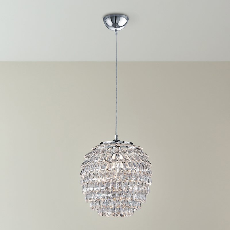 Krom pendler lampe retro, Ilse