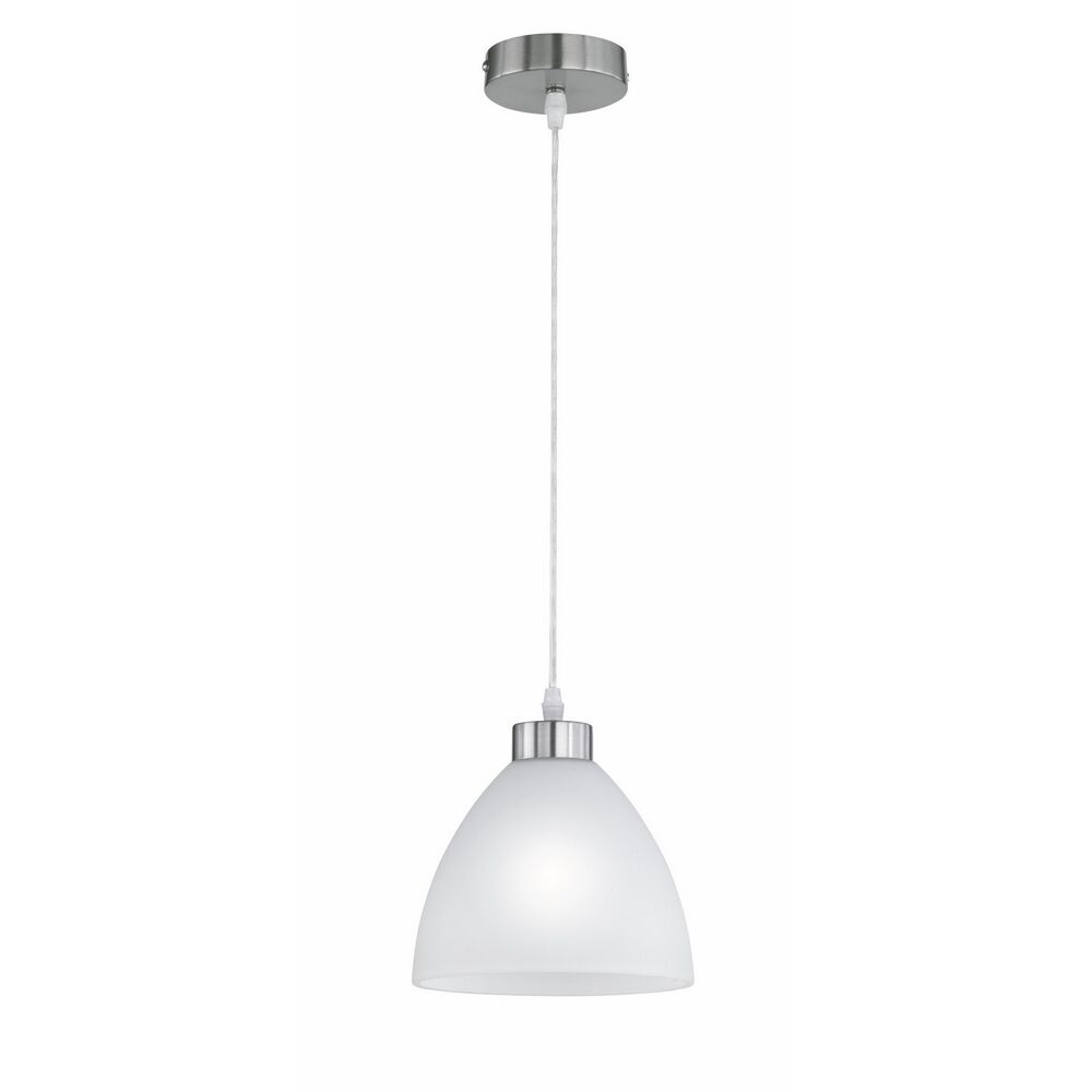 Nikkel pendler lampe glas, Babette