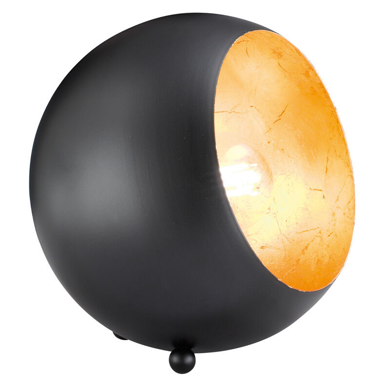Sort bordlampe modern, Berdan, med brytare