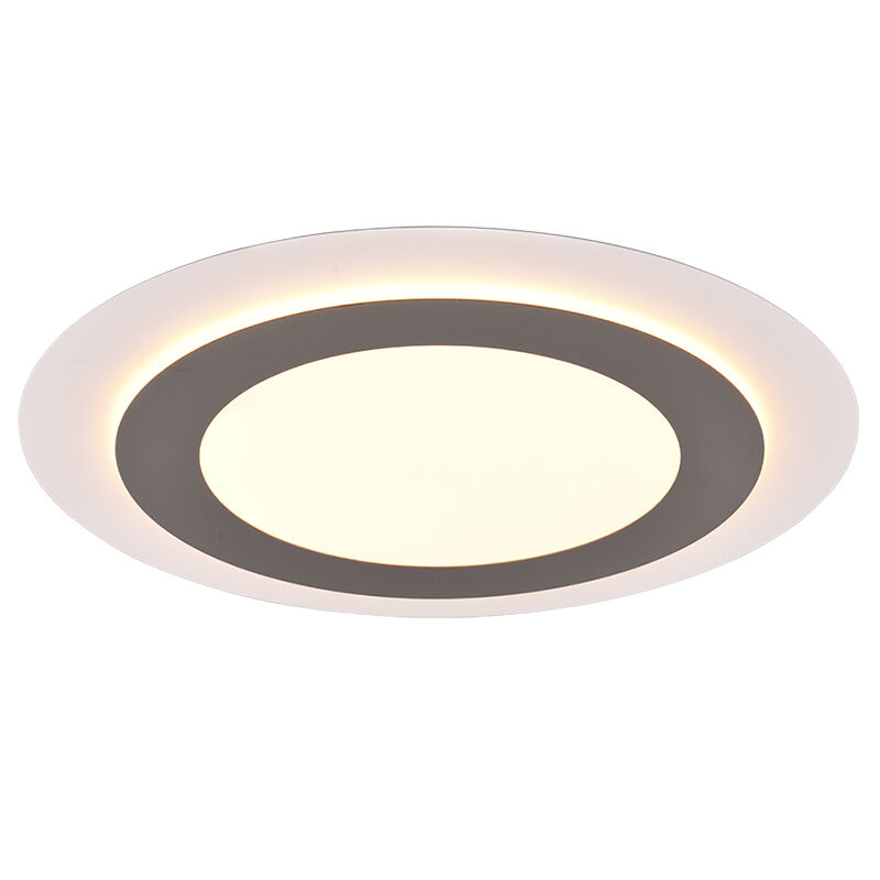 Nikkel plafond modern, Frans, 42W, varm til kold hvid justerbar LED, med fjärrkontroll
