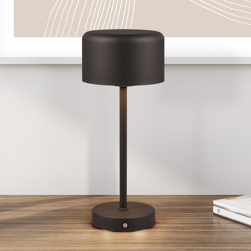 Sort bordlampe modern, Dustin, 1,5W, 3000K LED, med beröringsdimmer
