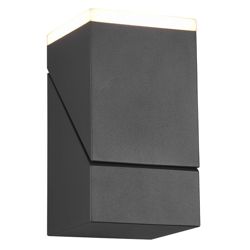 Antracit udendørslampe modern, Liron, 7W, 3000K LED, IP54