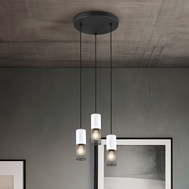 Sort pendler lampe vintage, Marjet