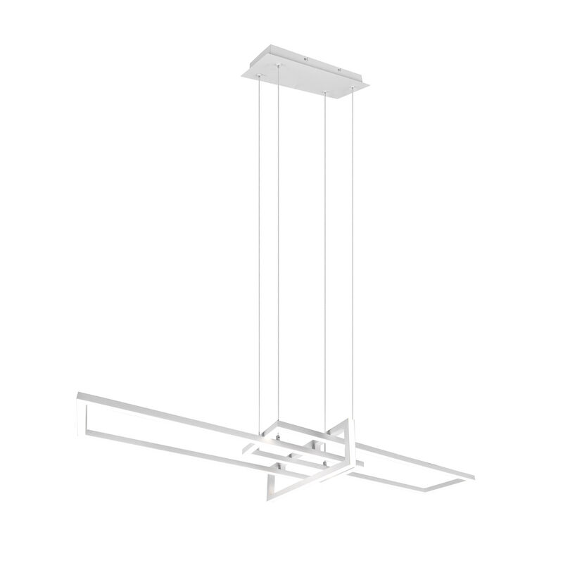 Hvid pendler lampe modern, Hatun, 34W, 4000K LED