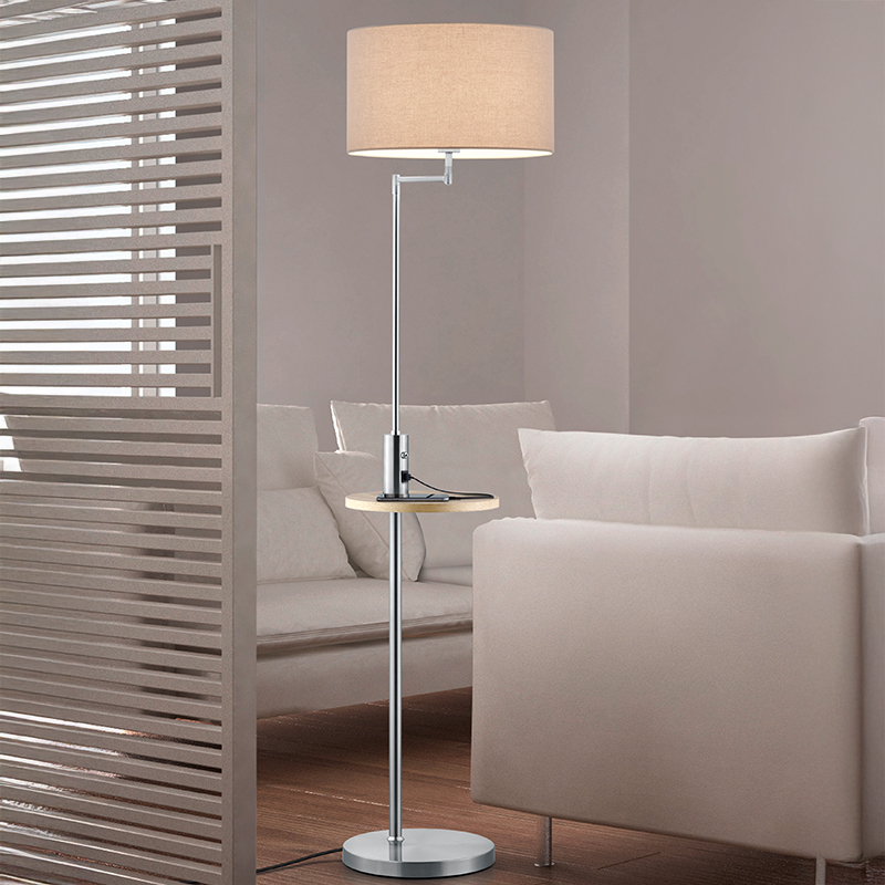 Grå gulv lampe modern, Logiso