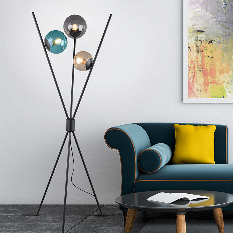 Grå gulv lampe modern, Larans, med brytare
