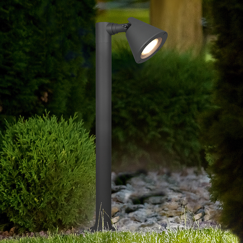 Antracit udendørs bordlampe modern, Yannik, IP44
