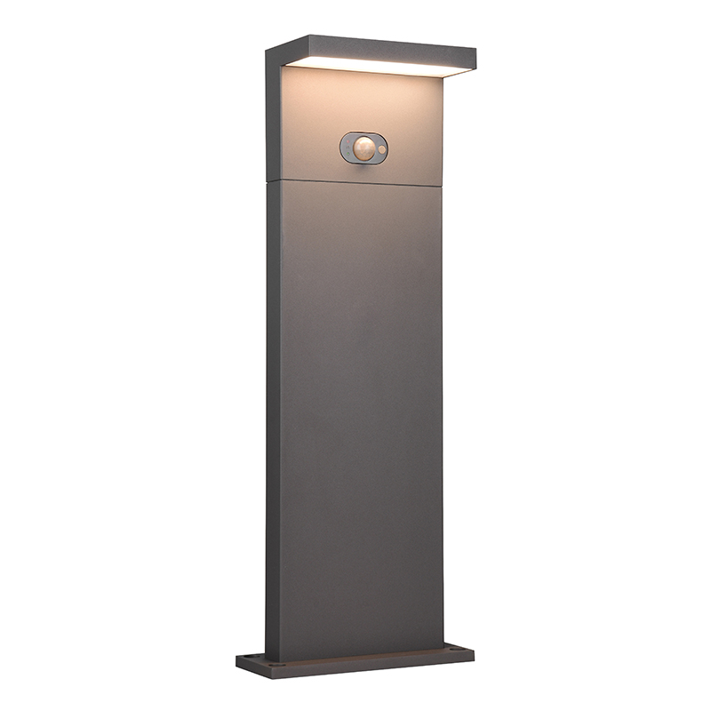 Antracit udendørslampe gulvlampe solcelle modern, Nesrin, 5W, white switch LED, IP65