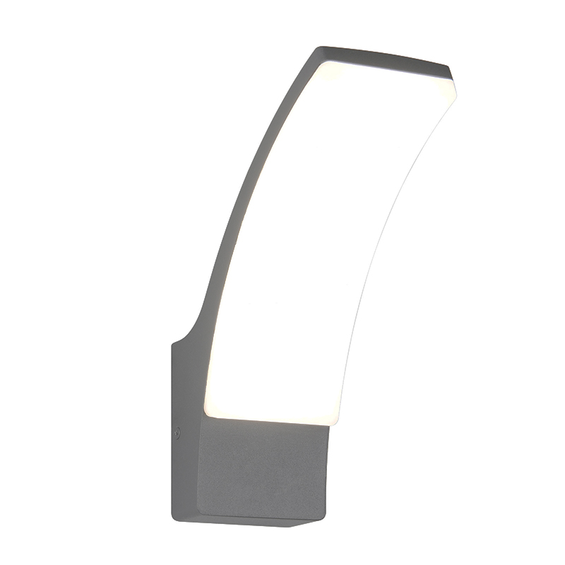 Antracit udendørslampe modern, Popke, 12,5W, 4000K LED, IP44