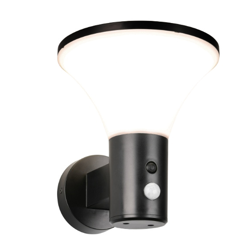 Sort udendørs væglampe solcelle modern, Nebahat, 3W, 4000K LED, IP44