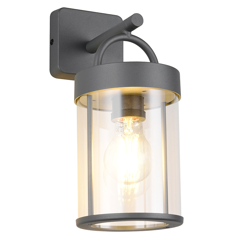 Antracit udendørslampe modern, Piter, IP44