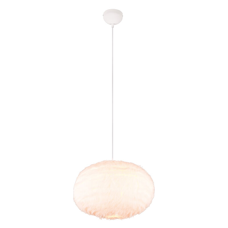 Beige pendler lampe stof, Vijay
