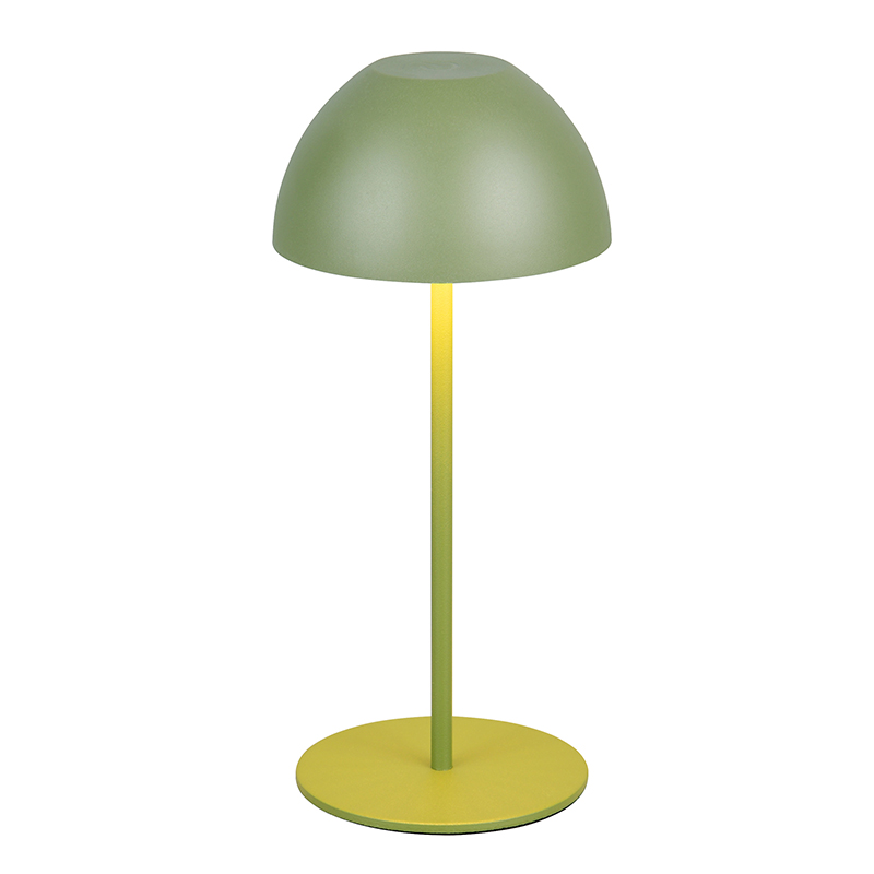 Grøn genopladelige bordlampe plast, Mikhail, 2W, 3000K LED, IP44, med beröringsdimmer