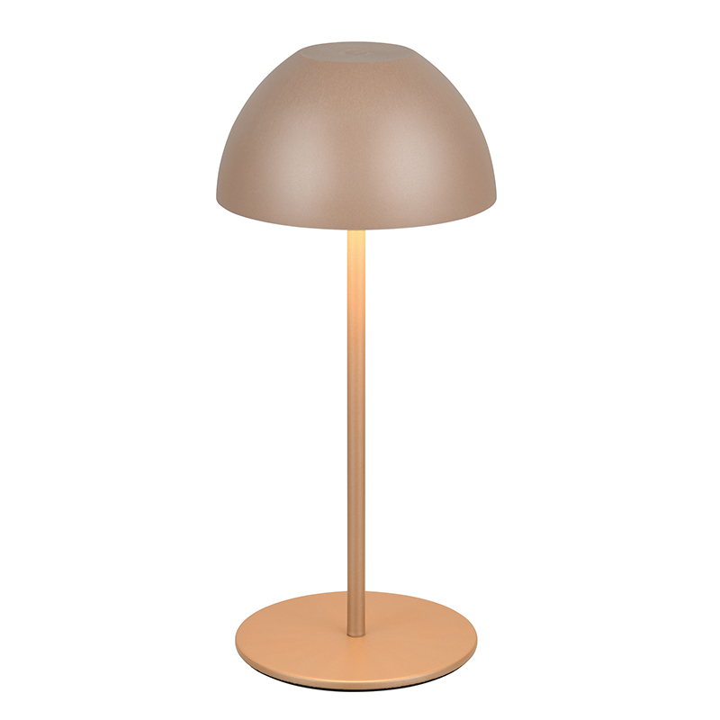 Brun genopladelige bordlampe plast, Mikhail, 2W, 3000K LED, IP44, med beröringsdimmer