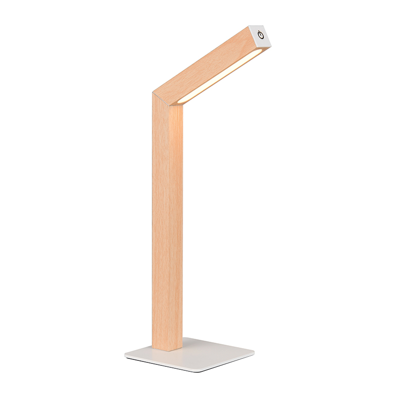 Modern genopladelige bordlampe træ, Reijer, 2W, 3000K LED, med beröringsdimmer