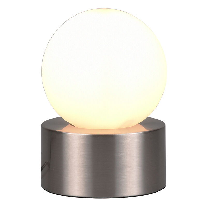 Nikkel bordlampe modern, Mirjam, med brytare