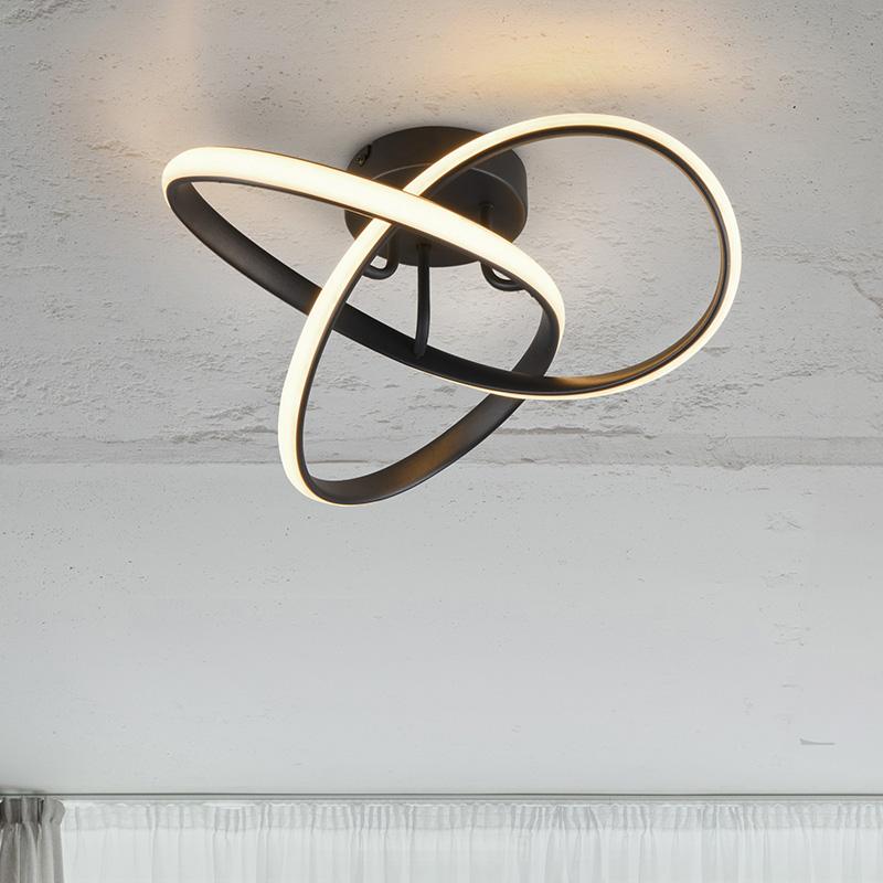 Sort loftlampe design, Suat, 15W, 3000K LED