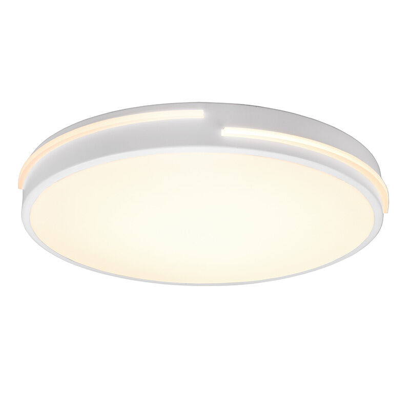 Hvid plafond modern, Fadi, 24W, varm til kold hvid justerbar LED, med fjärrkontroll
