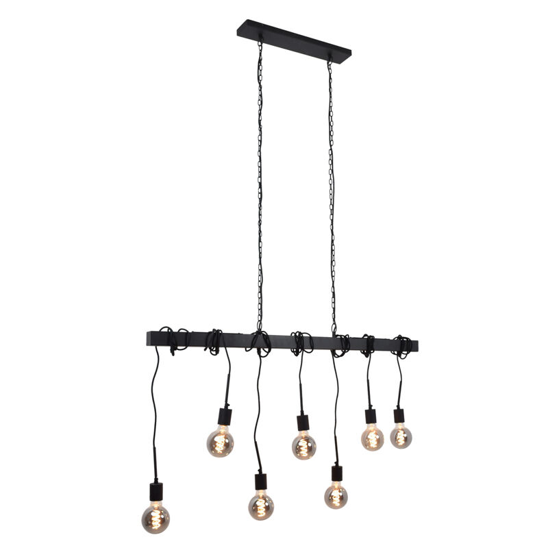Industri pendel lampe spisebord sort, Kezban