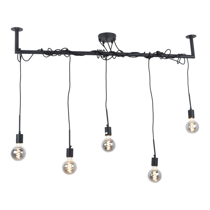Industri pendler lampe sort, Kester